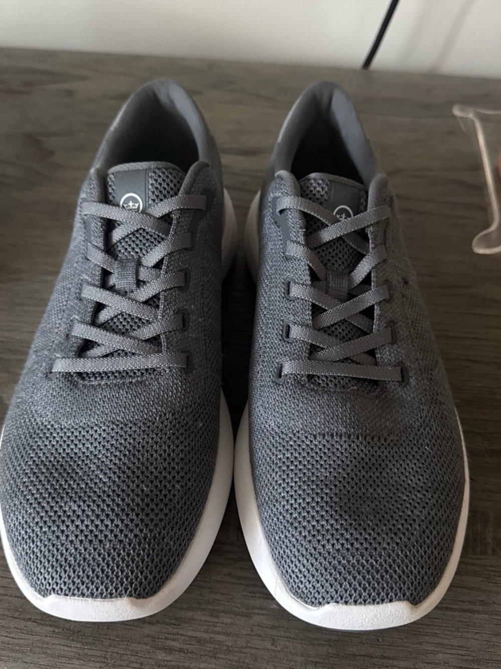 Peter Millar Gray Knit Lace-Up Sneakers